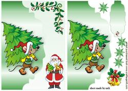 Gotcha a Bigger Tree Santa! on a Scalloped Envelope