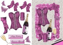 I Love to Party, with Champagne in Pink