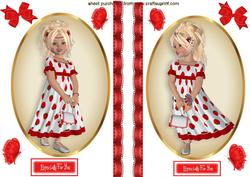 Strawberry Girl Toppers with Bows and Butterflies