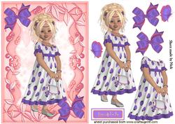 Strawberry Girl with Butterflies in Purple