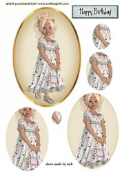 Little Strawberry Girl in Silver, Oval Pyramids