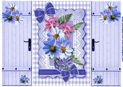 Summer Flowers with Bows, Gatefold