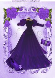 Purple Vintage Dress, Shoes, & Handbag A4