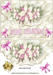 Christmas Flowers on a Scalloped Envelope