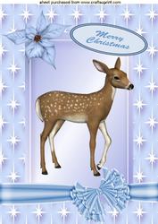 Little Reindeer in Star Frame A4