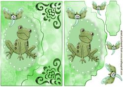 Cute Little Felt Frog with Cheeky Butterfly