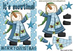 It's Snow Time, Snowman in Snow Frame