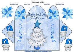 Christmas Tree with Cheeky Stars, Trifold