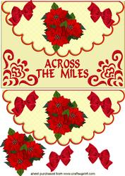 Red Poinsettias & Red Bows, Across the Miles
