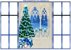 Pretty Christmas Tree with Lots of Presents French Gatefold