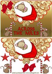 Across the Miles, Kitty and Mice, on Scalloped Envelope
