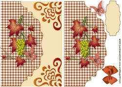 Autumn Leaves & Grapes, with Butterfly