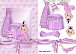 New Baby Girl in Star Frame