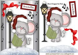 Across the Miles, Cute Mouse Carol Singing A5