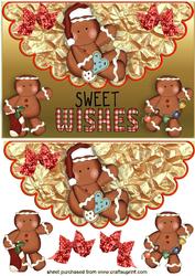 Fun Christmas Gingers, on Scalloped Envelope