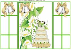 Spring Daisy Wedding with Wedding Cake French Gatefold
