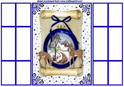 Beautiful Christmas Scene in a Bauble on a Scroll, Gatefold