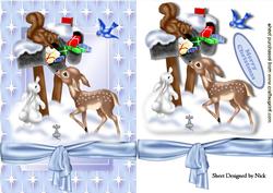Cute Winter Animals in the Snow