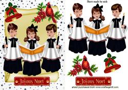 Joyous Noel Carol Singers on a Scroll