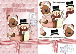 Baby's First Christmas (pink) with Cheeky Star