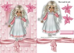 Pretty in Pink Sweet Angel in Star Frame