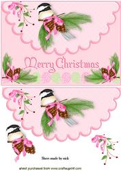 Little Bird with Honeycombes Scalloped Envelope