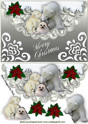 Cute Snow Animals on a Scalloped Envelope
