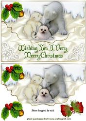 Snow Animals on a Scalloped Envelope