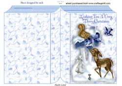 Cute Woodland Animals in the Snow Folded Book