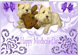 Westies for Mum on Mother's Day , Scalloped Envelope