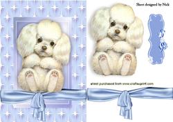 Cute Little Pooch in a Star Frame