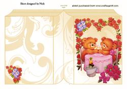 Loved Up Cute Little Bears with Bluebird Folded Book