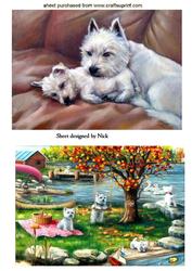 Westies at Play, Westies Sleeping Toppers