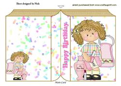 Little Girl with Makeup Folded Book