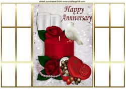 Candle, Roses and Dove Valentine French Gatefold