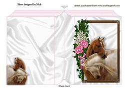 Beautiful Horses Heads Entwined Folded Book