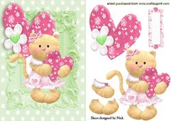 Lots of Heart, Love Kitty in Ornate Frame