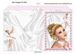 Beautiful Ballerina, with Butterflies Folded Book