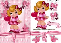 Pretty in Pink with Hearts and Little Birds