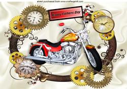 Modern Motorbike with Steam Punk Frame for Fathers Day A4
