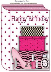 Makeup Girl, Shoes and Handbag Folded Book A4