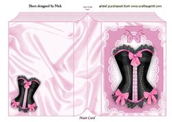 Ladies Gorgeous Basque in Lace Frame Folded Book