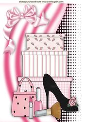 Shoes and Girlie Stuff on Funky Background A4