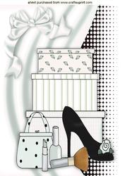 Shoes and Girlie Stuff on Funky Background A4