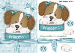 Princess Fuzzy Dog in Star Frame