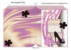 Ladies Shoe with Accessories Funky Colours Folded Book