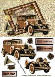 Nostalgia Vintage Car with Accessories