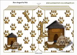 Pampered Pooch with Dog House Folded Book