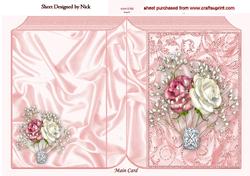 Sweet Roses with a Jewel, Folded Book
