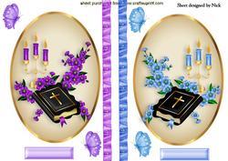 Pretty Bible & Flower Toppers with Butterflies